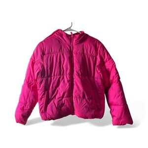 Girls old navy Vibrant Pink Puffer Jacket